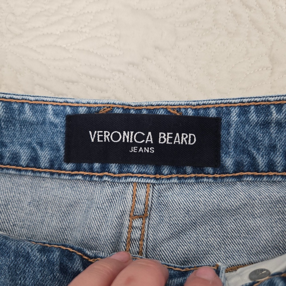 Veronica Beard Dylan High Rise Full Length Straight Leg Jeans 27 Cuffed NWT - Picture 8 of 9
